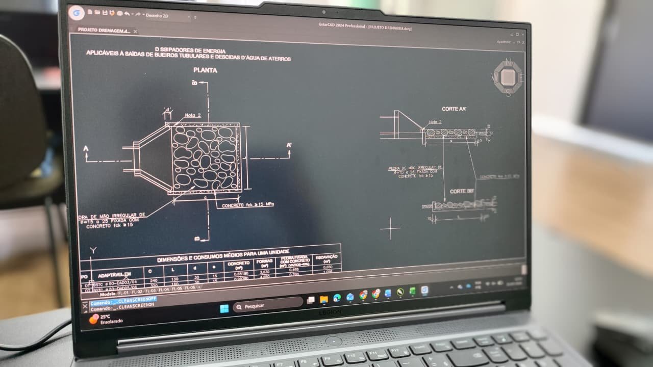 Projeto de Drenagem em Contenções